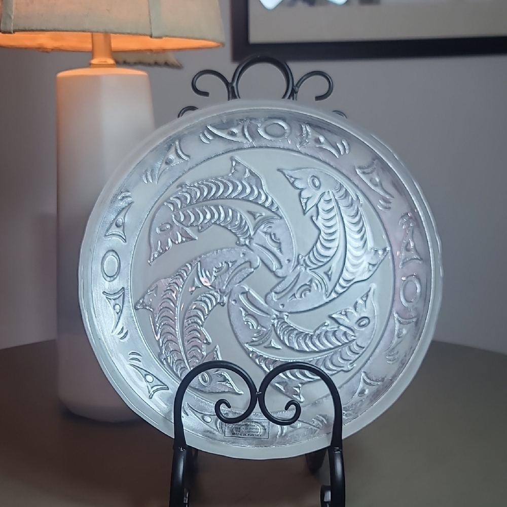 Turkish Glass Tribal Fish Plate